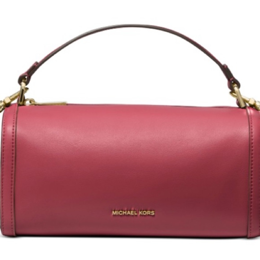 BNWT Michael Kors Small Orchard Barrel Bag in Deep Red